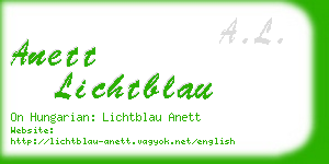 anett lichtblau business card